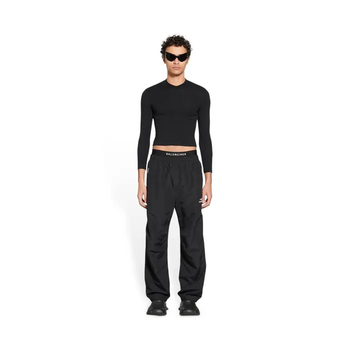 Men Trousers Balenciaga 3b Sports Icon Small Fit Tracksuit Trousers In Black
