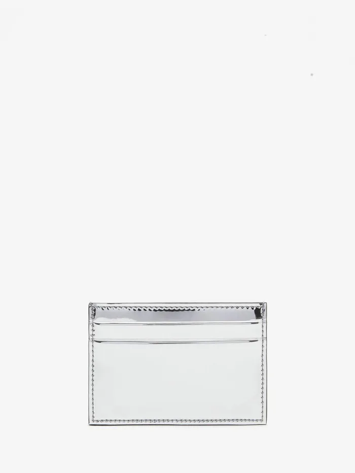 Men Wallets And Cardholders Alexander McQueen Mcqueen Graffiti Card Holder Silver