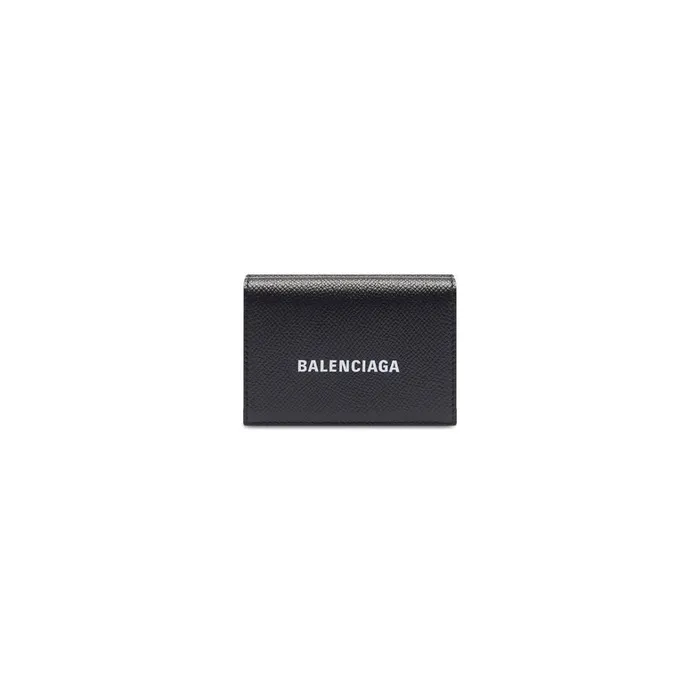 Men Wallets Balenciaga Cash Mini Wallet In Blackwhite