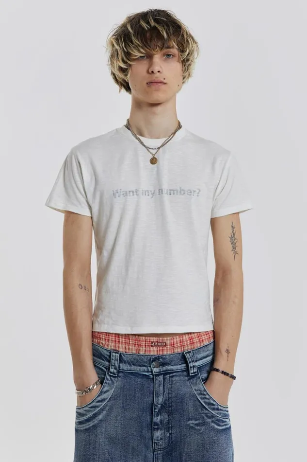 Men Want My Number Tee Jaded London TShirts and Vests