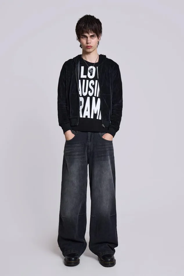 Men Washed Black Colossus Jeans Jaded London Colossus Jeans