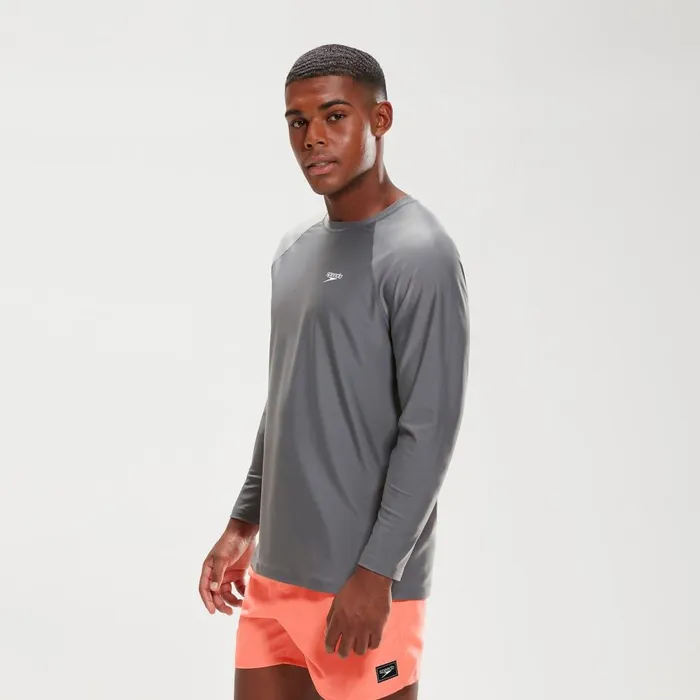 Men Wetsuits and Trisuits Speedo Men039s Essential Long Sleeve Swim Top Grey Men Wetsuits and Trisuits Speedo Men039s Essential Long Sleeve Swim Top Grey