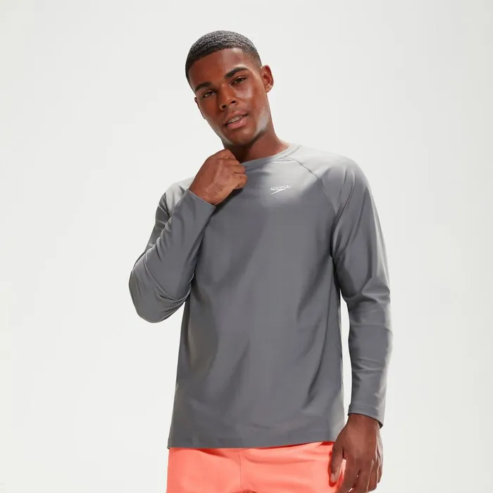 Men Wetsuits and Trisuits Speedo Men039s Essential Long Sleeve Swim Top Grey Men Wetsuits and Trisuits Speedo Men039s Essential Long Sleeve Swim Top Grey