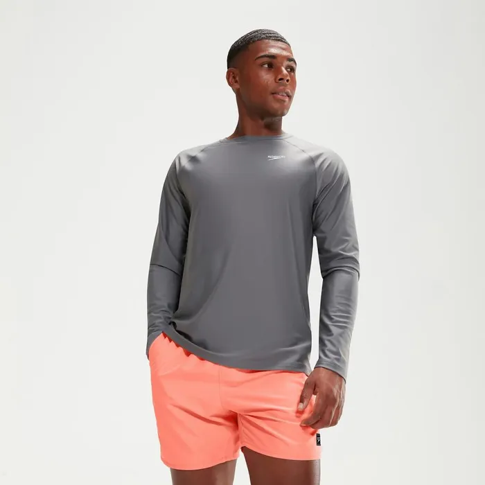 Men Wetsuits and Trisuits Speedo Men039s Essential Long Sleeve Swim Top Grey Men Wetsuits and Trisuits Speedo Men039s Essential Long Sleeve Swim Top Grey