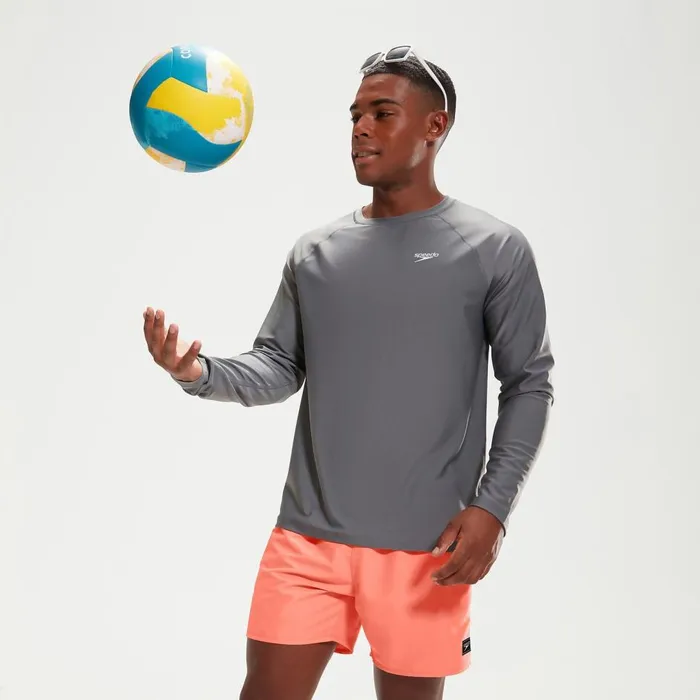 Men Wetsuits and Trisuits Speedo Men039s Essential Long Sleeve Swim Top Grey Men Wetsuits and Trisuits Speedo Men039s Essential Long Sleeve Swim Top Grey
