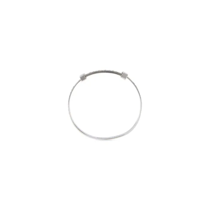MenWomen Bracelets and Rings Balenciaga Logo Hoop Bracelet In Silver