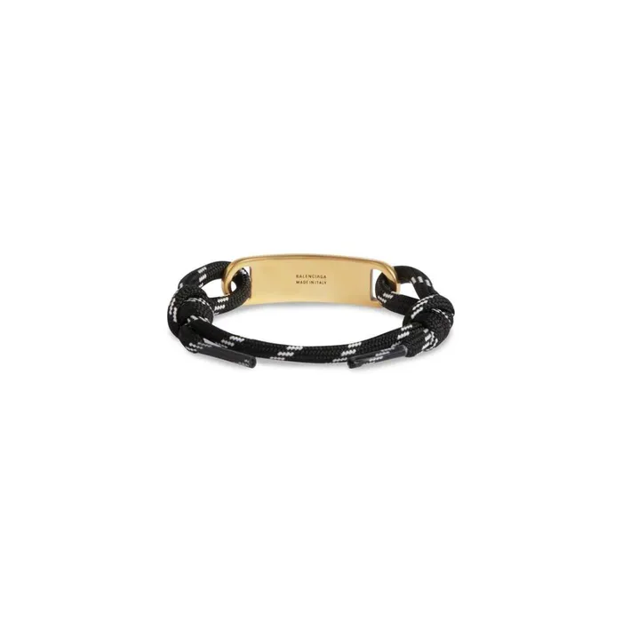 MenWomen Bracelets and Rings Balenciaga Plate Bracelet In Black