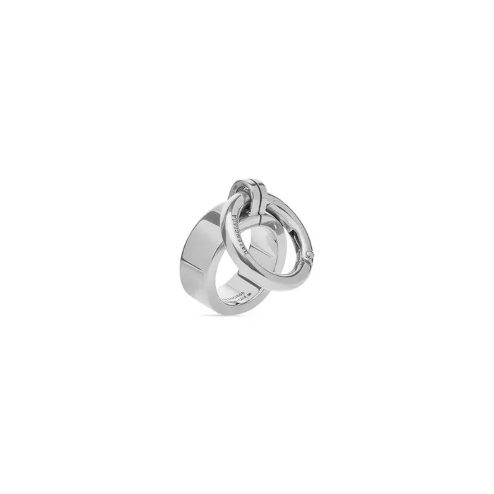 MenWomen Bracelets and Rings Balenciaga Utility 20 Ring In Silver