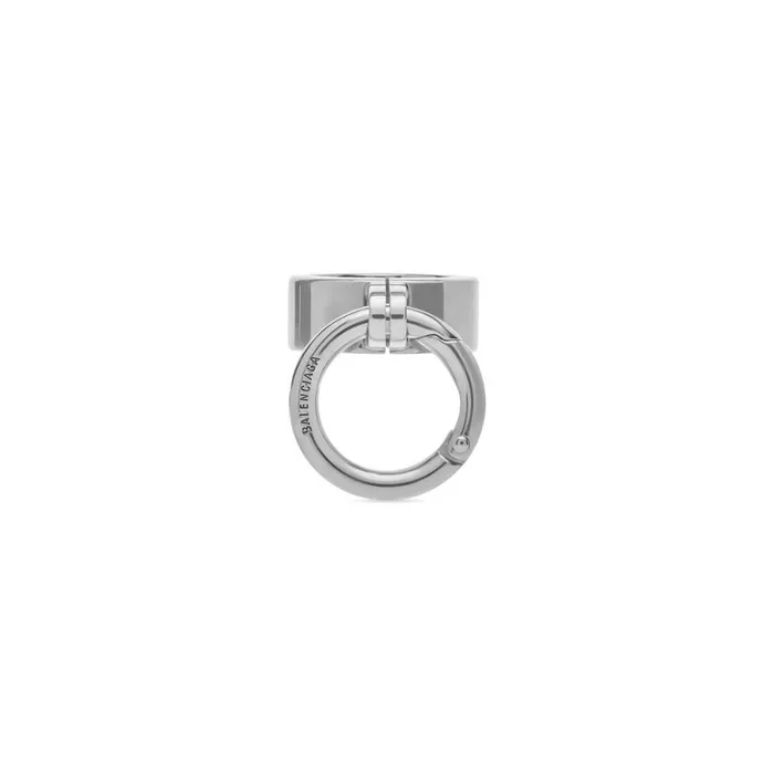 MenWomen Bracelets and Rings Balenciaga Utility 20 Ring In Silver