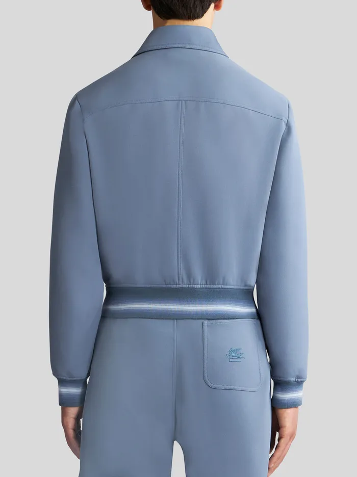 Men Zipped Jacket With Logo Etro Coats And Outerwear