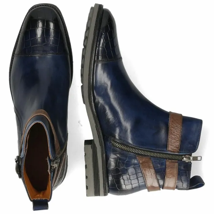 Mens Ankle Boots Melvin and Hamilton Eddy 9 Blue