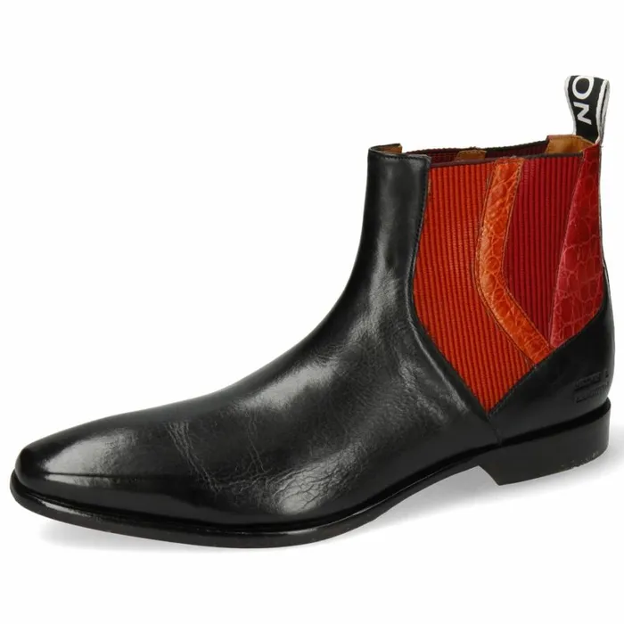 Mens Ankle Boots Melvin and Hamilton Elvis 73 Black