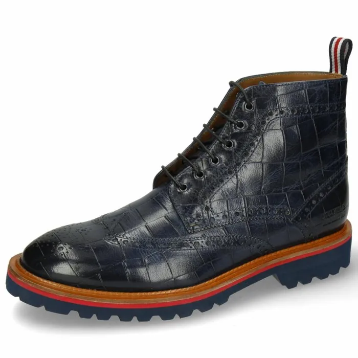 Mens Ankle Boots Melvin and Hamilton Matthew 7 Blue