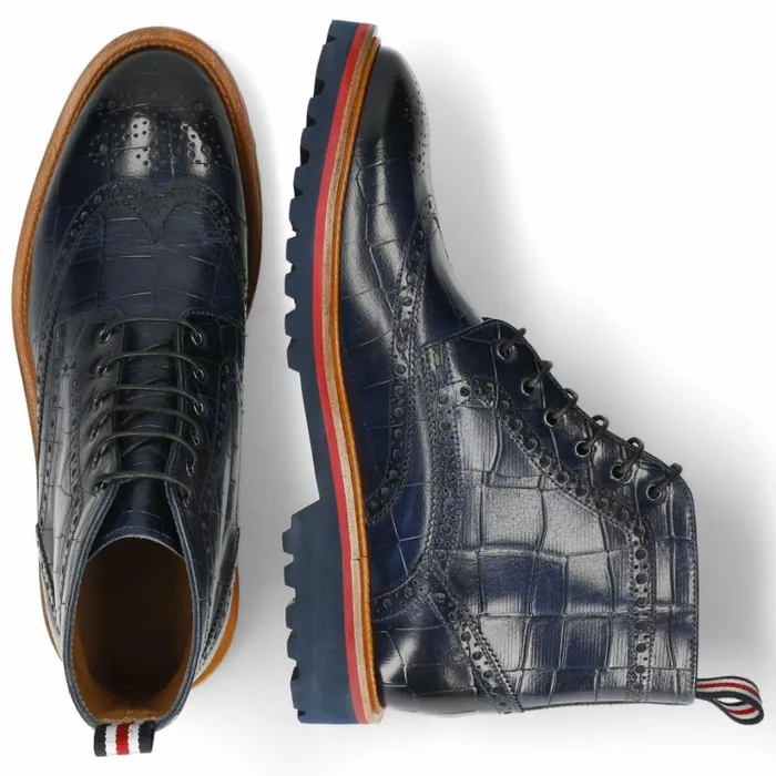 Mens Ankle Boots Melvin and Hamilton Matthew 7 Blue