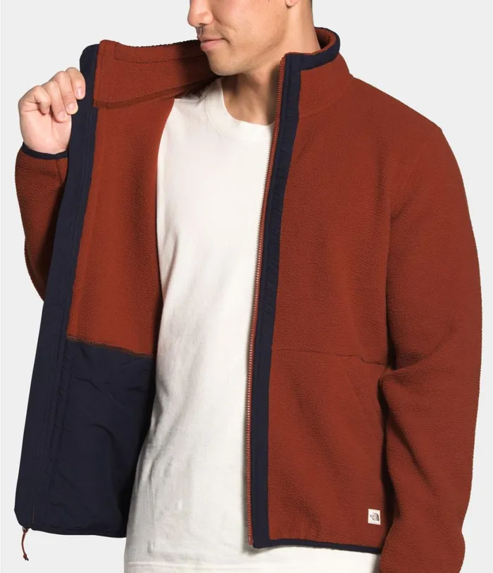 Mens Carbondale Full Zip Brandy Brownaviator Navy The North Face Fleece
