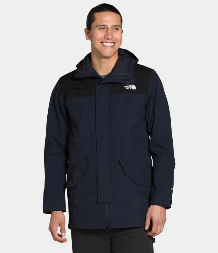 Mens City Breeze Rain Parka Aviator Navytnf Black The North Face Rainwear