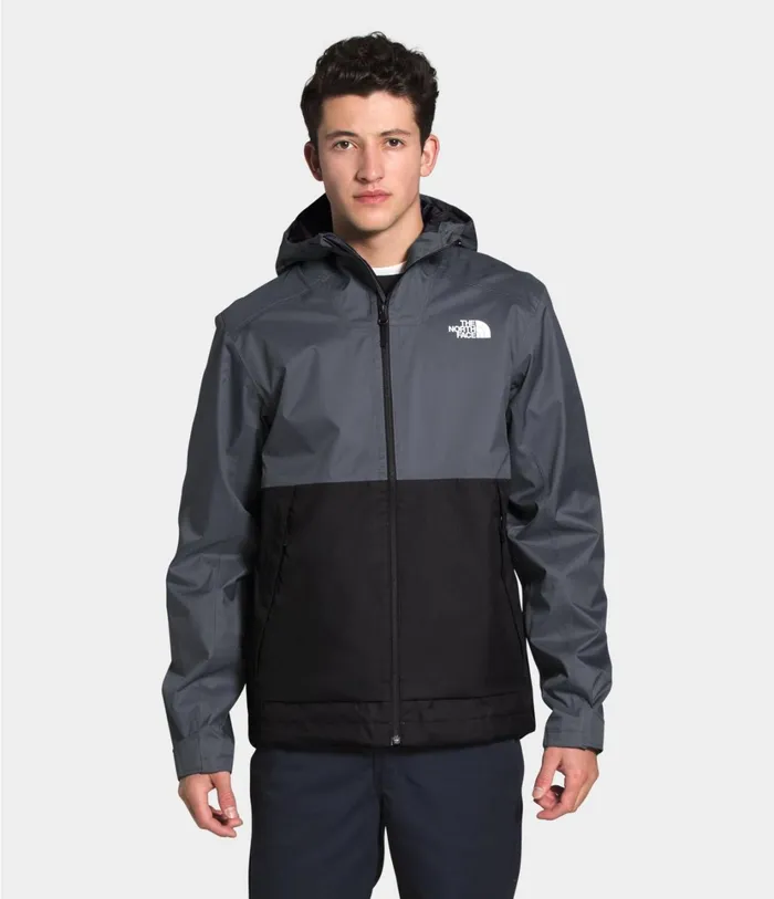 Mens Millerton Jacket Vanadis Greytnf Black The North Face Rainwear