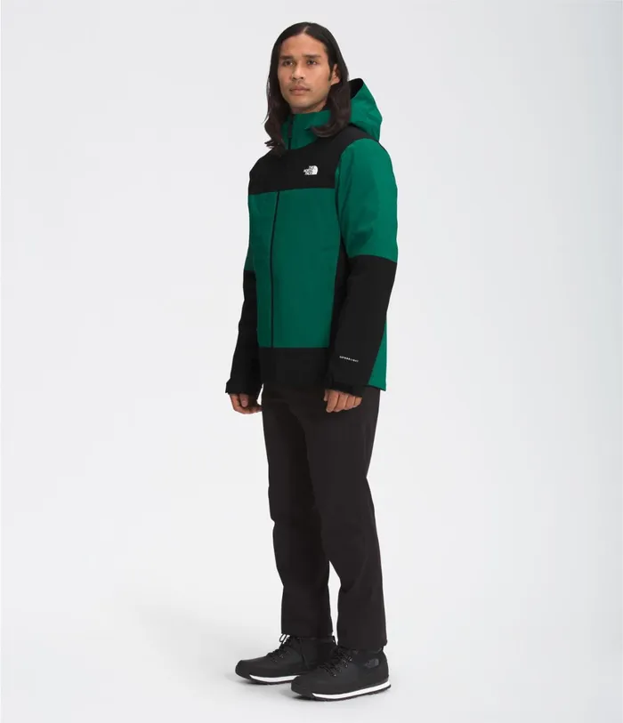 Mens Mountain Light FL Triclimate Jacket Blackasphalt Greycedar Tan The North Face Insulated and Down Jackets
