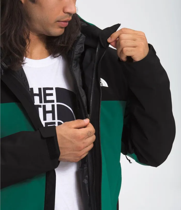 Mens Mountain Light FL Triclimate Jacket Blackasphalt Greycedar Tan The North Face Insulated and Down Jackets