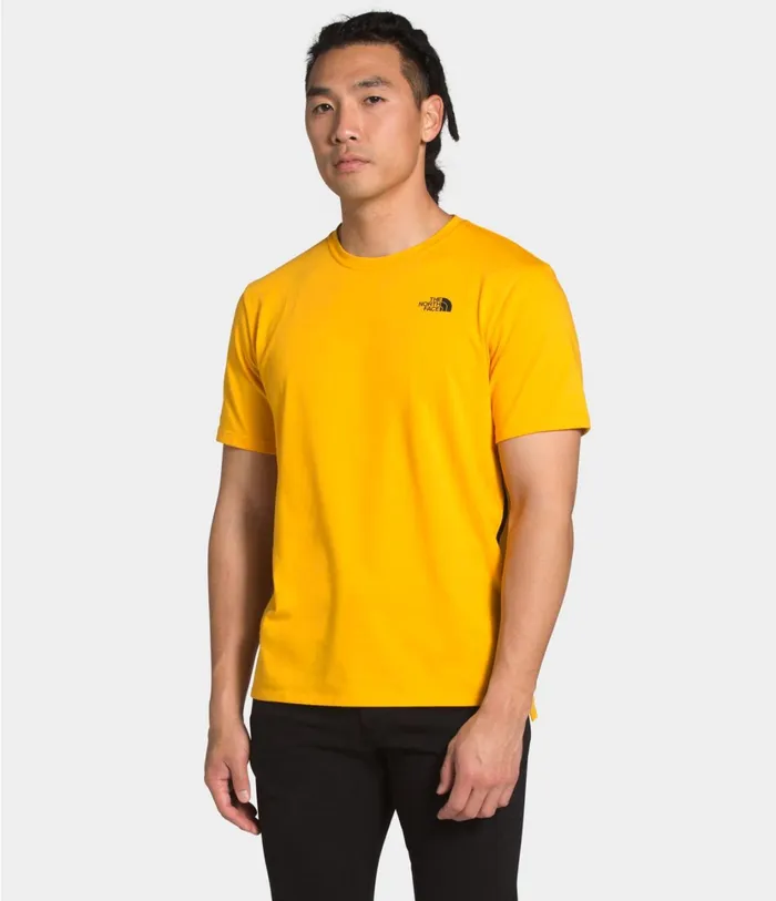 Mens North Dome Active Short Sleeve Summit Gold The North Face Active Tops
