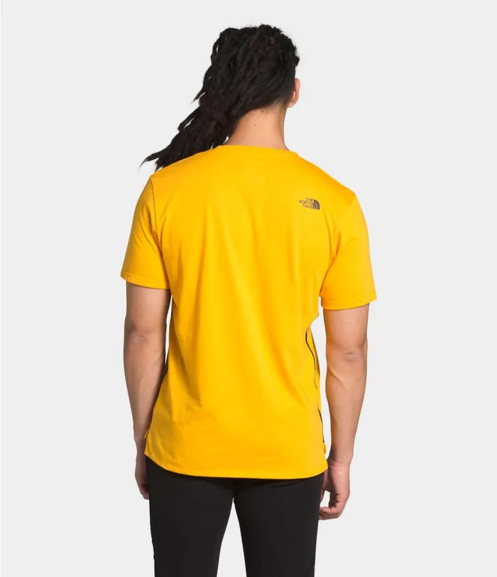 Mens North Dome Active Short Sleeve Summit Gold The North Face Active Tops