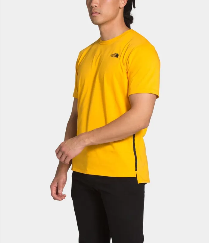 Mens North Dome Active Short Sleeve Summit Gold The North Face Active Tops