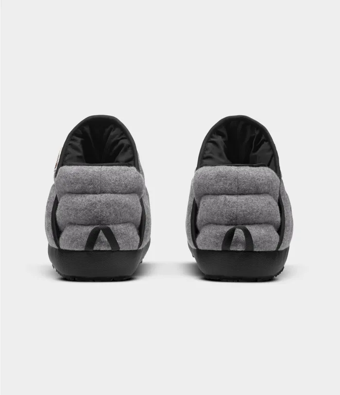 Mens ThermoBall Traction Bootie Wool Tnf Medium Grey Heathertnf Black The North Face Slippers