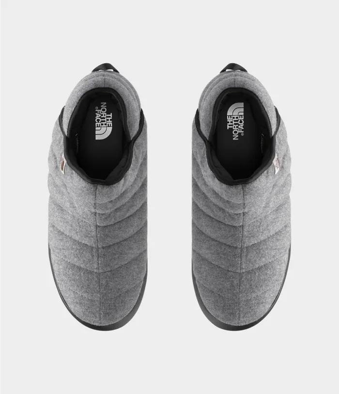 Mens ThermoBall Traction Bootie Wool Tnf Medium Grey Heathertnf Black The North Face Slippers