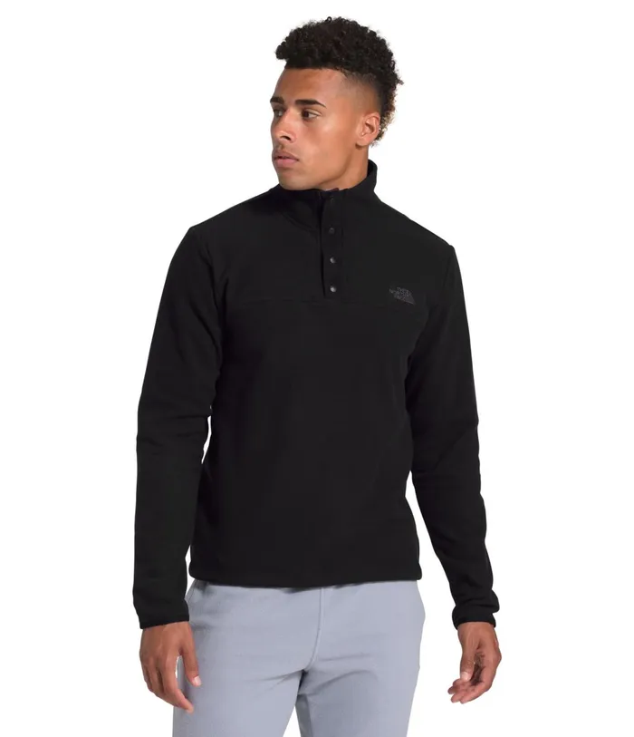 Mens TKA Glacier SnapNeck Pullover Tnf Blacktnf Black The North Face Fleece