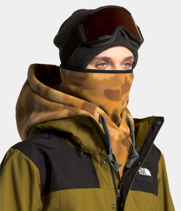 Mens Whimzy Powder Hood Timber Tan Tonal Duck Camo Print The North Face Beanies and Scarves