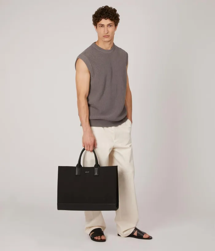MensWomen Joi Canvas Tote Bag 8211 Canvas Black Matt and Nat Totes