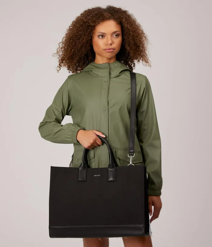 MensWomen Joi Canvas Tote Bag 8211 Canvas Black Matt and Nat Totes