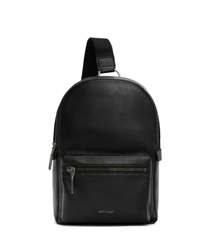MensWomen Voassm Small Vegan Sling Bag 8211 Dwell Black Matt and Nat Backpacks MensWomen Voassm Small Vegan Sling Bag 8211 Dwell Black Matt and Nat Backpacks