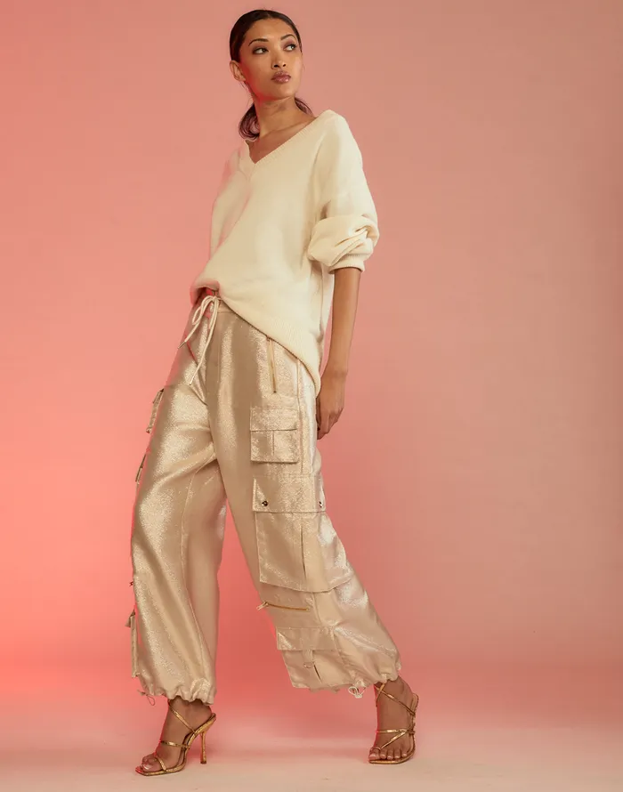 Metallic Cargo Pants 8211 Rosgd Women Cynthia Rowley Bottoms
