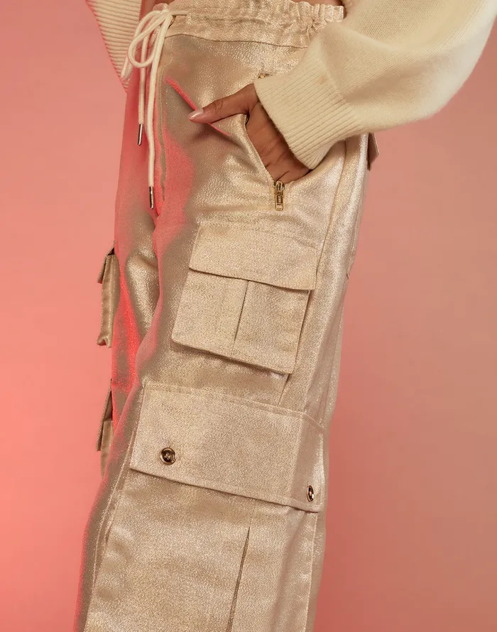 Metallic Cargo Pants 8211 Rosgd Women Cynthia Rowley Bottoms
