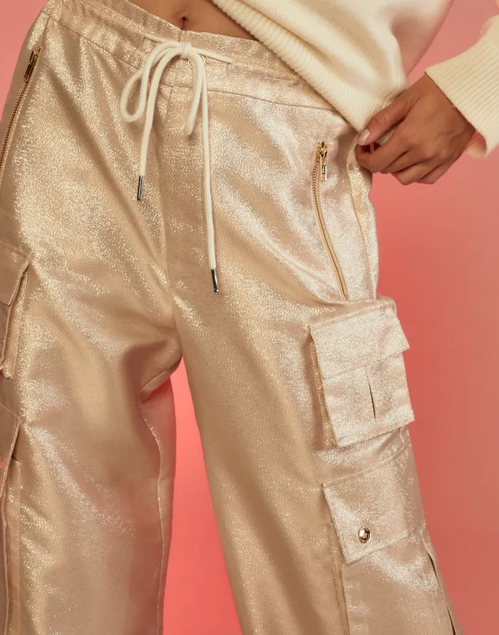 Metallic Cargo Pants 8211 Rosgd Women Cynthia Rowley Bottoms