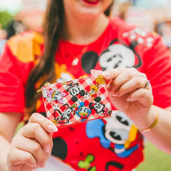 Mickey and Friends Picnic Basket Accordion Zip Around Wallet Unisex Loungefly Bags and Wallets Mickey and Friends Picnic Basket Accordion Zip Around Wallet Unisex Loungefly Bags and Wallets
