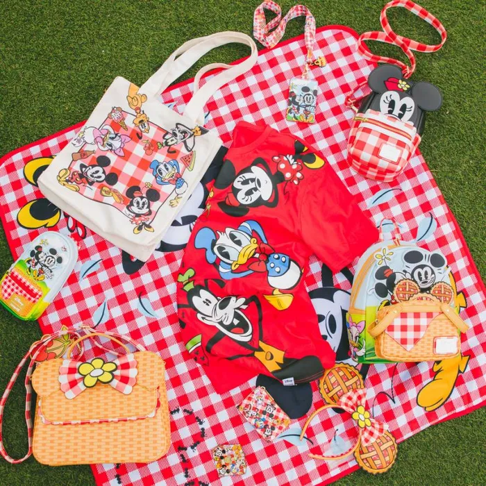 Mickey and Friends Picnic Basket Accordion Zip Around Wallet Unisex Loungefly Bags and Wallets Mickey and Friends Picnic Basket Accordion Zip Around Wallet Unisex Loungefly Bags and Wallets