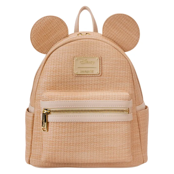 Mickey Mouse Woven Texture Mini Backpack Unisex Loungefly Bags and Wallets