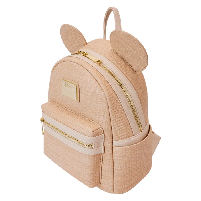 Mickey Mouse Woven Texture Mini Backpack Unisex Loungefly Bags and Wallets