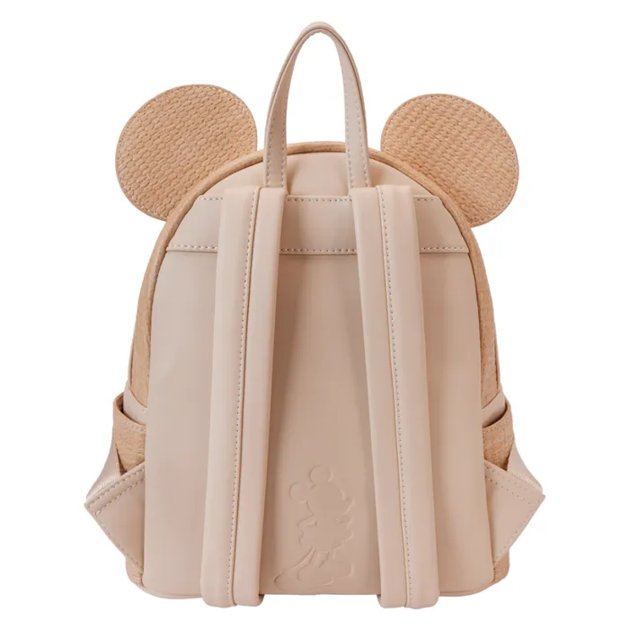 Mickey Mouse Woven Texture Mini Backpack Unisex Loungefly Bags and Wallets