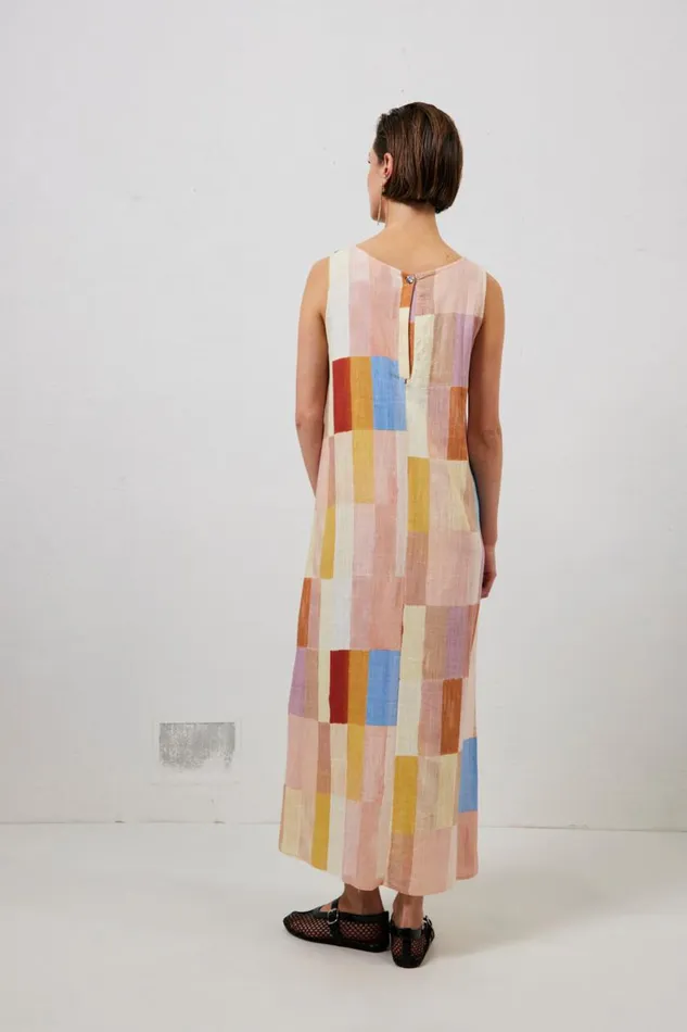 MidiMaxi Dresses Women VRG GRL Cate Smock Maxi Dress Patchwork MidiMaxi Dresses Women VRG GRL Cate Smock Maxi Dress Patchwork