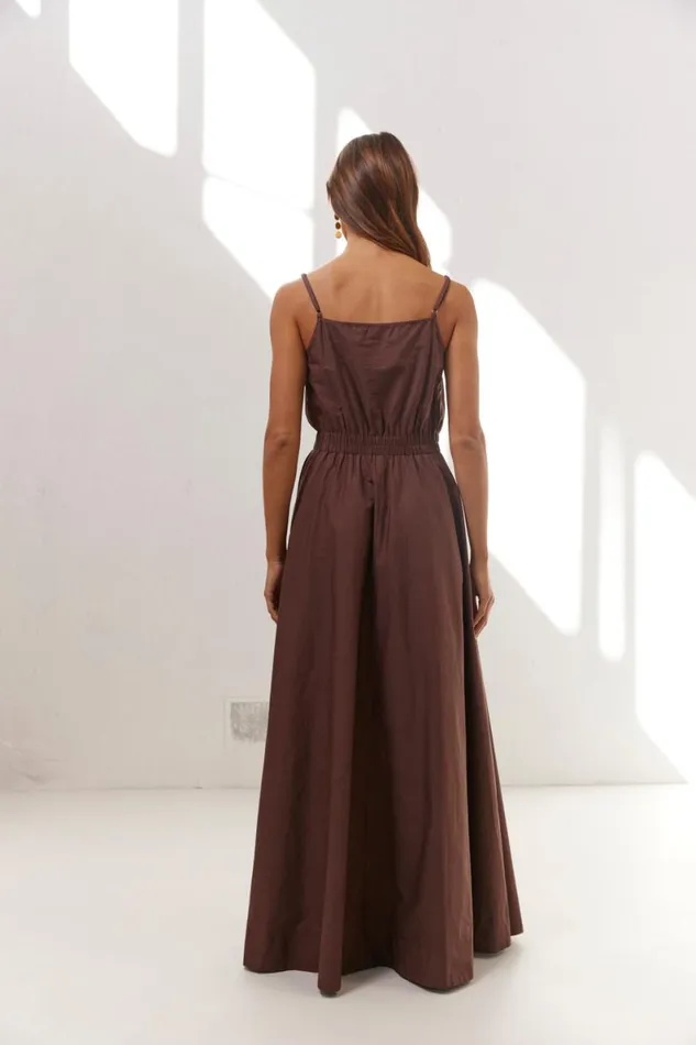 MidiMaxi Dresses Women VRG GRL Lou Maxi Dress Chocolate MidiMaxi Dresses Women VRG GRL Lou Maxi Dress Chocolate