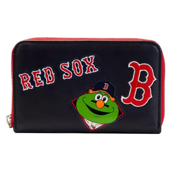 MLB Boston Red Sox Patches Zip Around Wallet Unisex Loungefly Bags and Wallets MLB Boston Red Sox Patches Zip Around Wallet Unisex Loungefly Bags and Wallets