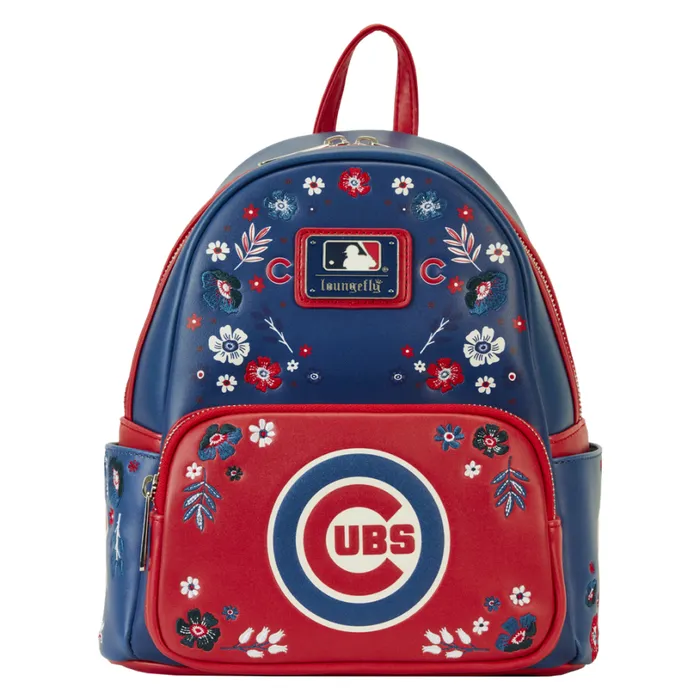 MLB Chicago Cubs Floral Mini Backpack Unisex Loungefly Backpacks