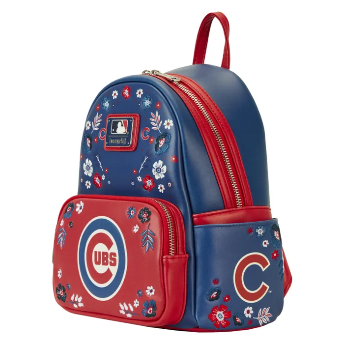 MLB Chicago Cubs Floral Mini Backpack Unisex Loungefly Backpacks MLB Chicago Cubs Floral Mini Backpack Unisex Loungefly Backpacks
