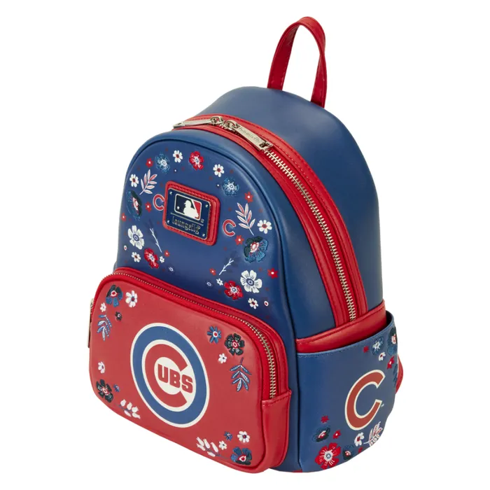 MLB Chicago Cubs Floral Mini Backpack Unisex Loungefly Backpacks MLB Chicago Cubs Floral Mini Backpack Unisex Loungefly Backpacks