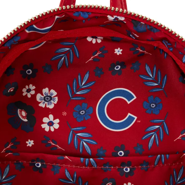 MLB Chicago Cubs Floral Mini Backpack Unisex Loungefly Backpacks MLB Chicago Cubs Floral Mini Backpack Unisex Loungefly Backpacks