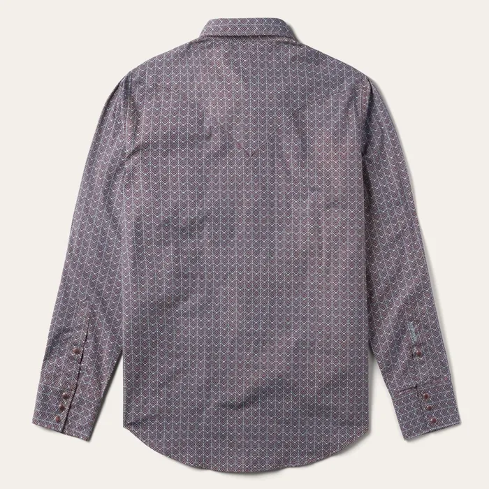 Modern Cut Men Stetson Chevron Grid Shirt Chevron Grid Shirt