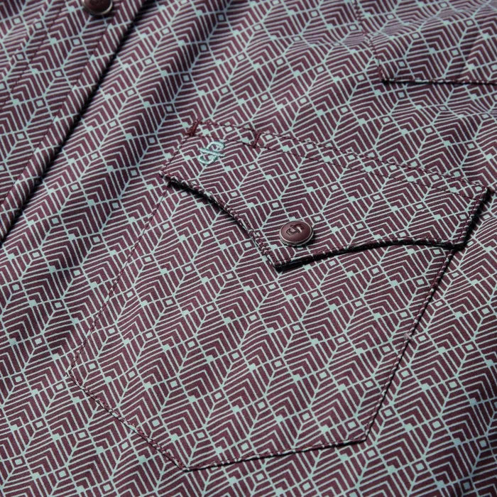 Modern Cut Men Stetson Chevron Grid Shirt Chevron Grid Shirt